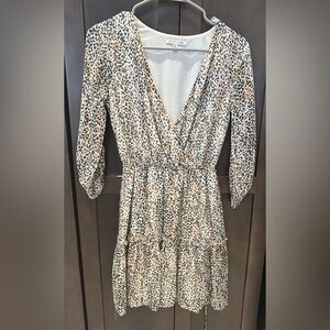 City Studio Womens Dress Surplice Lined Ivory Peach